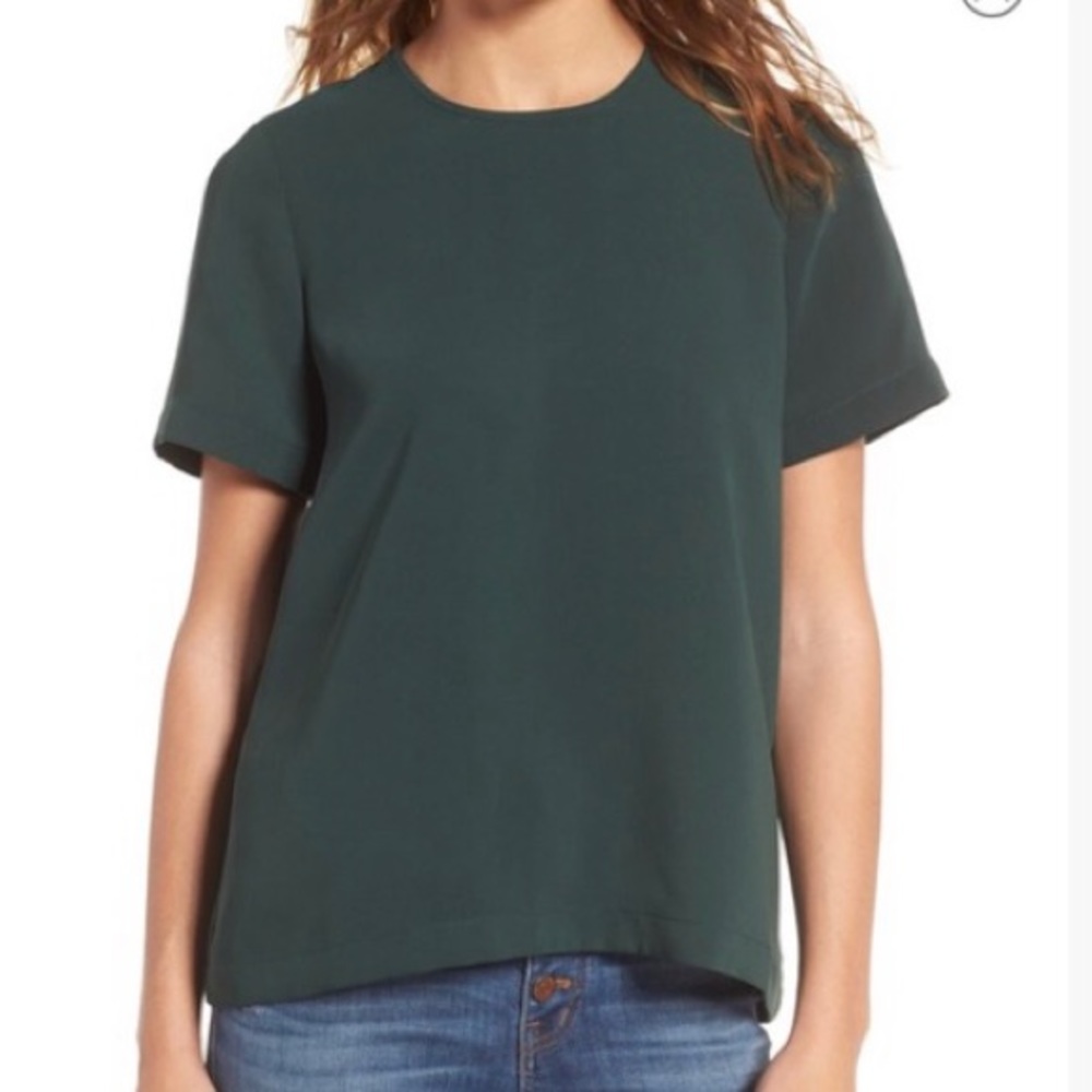 Madewell Emerald Green Button Back Blouse